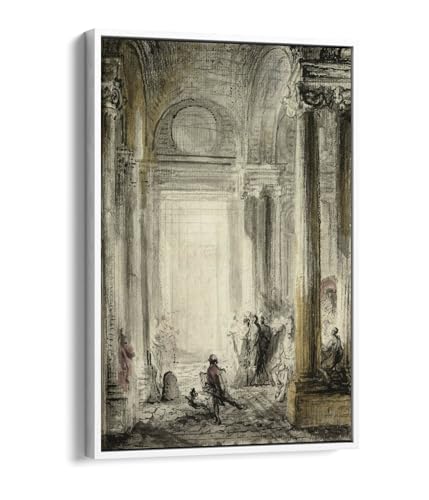 Toile Louvre Gabriel Jacques de Saint-Aubin pour la déco du salon