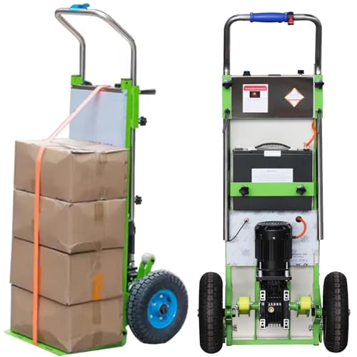LSBHPPD Carretilla Eléctrica Subir Escaleras De 1500 W Carretilla Subir Escaleras Carretilla Mano Eléctrica Carga 400 Kg Batería Extraíble De 48 V 20 Ah Puede Subir Y Bajar Escaleras