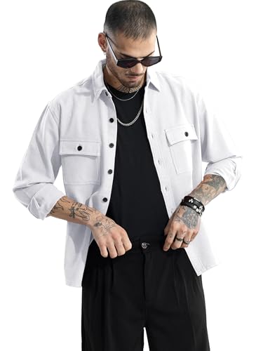 Image of Noble Monk Men's Full Sleeve Shirt | Casual Formal Button Down Top | Regular Fit Stylish Wear | Comfortable Everyday Apparel