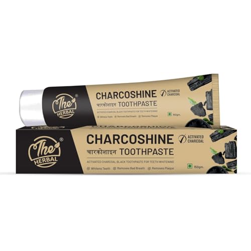 Image of Charcoshine Activated Charcoal Toothpaste 150g | with Bamboo Charcoal & Papaya Extract | Natural Teeth Whitening, Plaque Removal & Fresh Breath | Gentle on Teeth and Gums