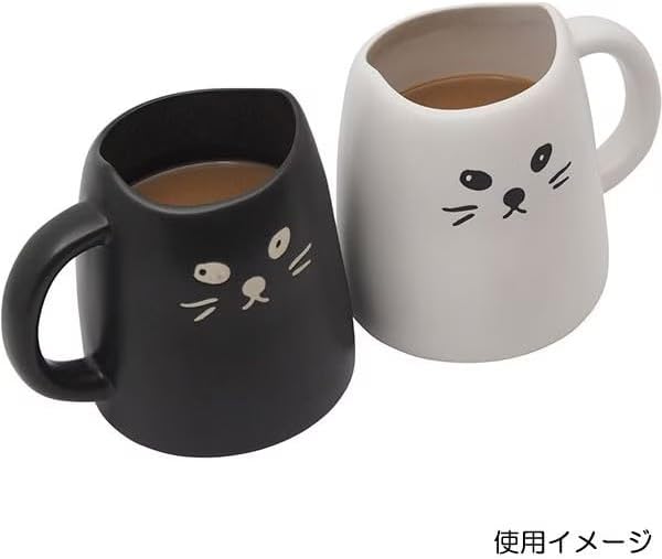 Miniatura 6 de Sunart SAN2140 Cute Vajilla con diseño de gato negro y gato blanco, taza, 11.3 oz (320 g)
