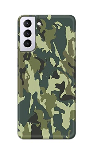 Image of Printed Hard Back Cover Case for Samsung Galaxy S21 Plus 5G | S21+ 5G Back Cover (Green Army Camouflage) -1803