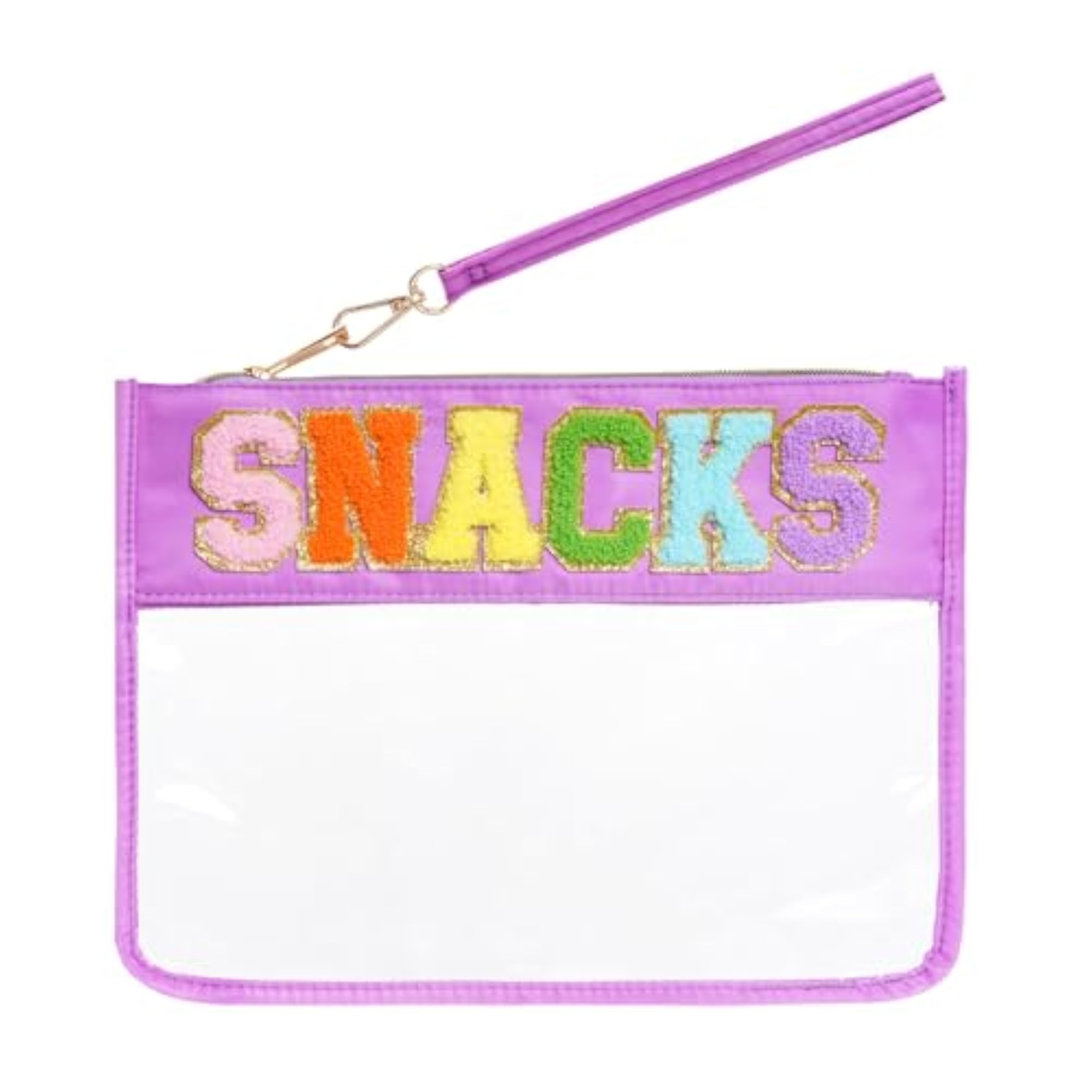 Chenille Letter Bag Clear Makeup Pouch, Multi-purpose