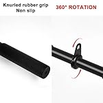 Vishusju Pulldown Straight Bar Rotating Steel with Rubber Grips LAT Pull Down Handle for Pulley Cable Machine Triceps Training Rowing Machine Attachment for Home Gym Strength Exercise - Image 2