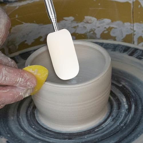 Image of 2pcs Telescoping Sponge Stick for Pottery, Retractable Ceramic Mud Tools Clay Sponge on a Stick with Handle for Cleanup Excess Water from Tall or Narrow Pottery(Middle,Extend up to 27.95in)