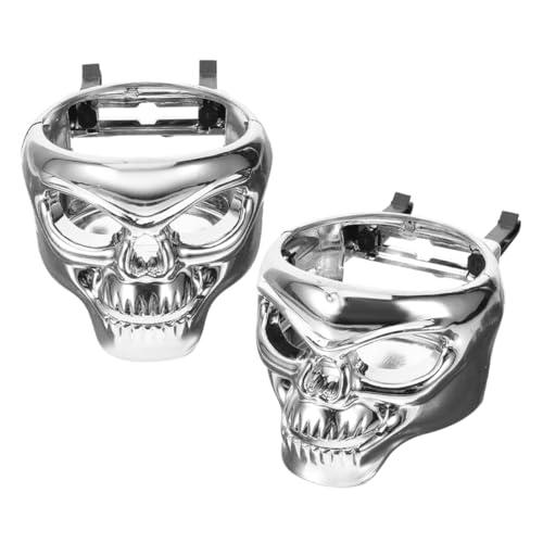 Portavasos para auto con soporte para teléfono ajustable y forma de calavera
