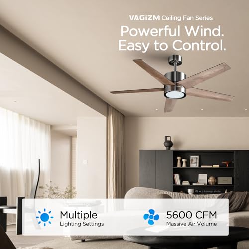 Ventilateur de plafond avec lumière LED dimmable et télécommande - 2