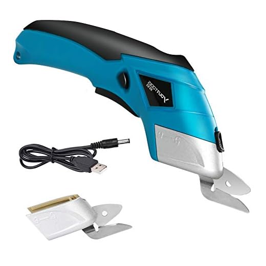 Tijeras Para Tela de Energía Eléctrica, Welltop Tijera Electrica Multi-Cutter Batería de Litio Con para Tapicería de Cuero Tapiz de Alfombra