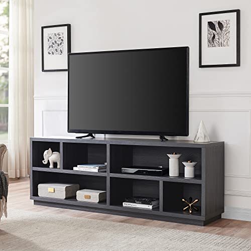 Bowman Rectangular Tv Stand For Tv's Up To 75" In Charcoal Gray #TOP17
