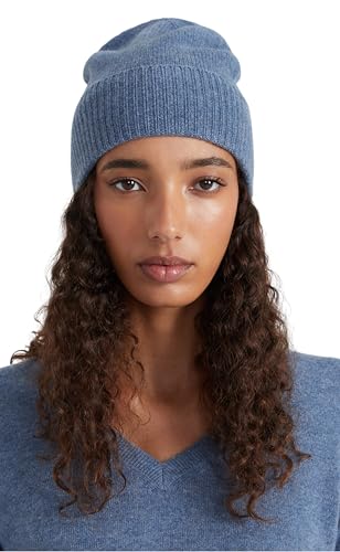 Bonnet en cachemire femme Style & Republic haut de gamme bleu mixte hiver