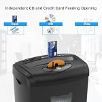 Woolsche 12-Sheet Cross Cut Paper Shredder with Large 5.55-Gallon Basket - P-4 Security, 3-Mode Shred for Cards/CDs/Staples/Clips - Jam Proof System for Office (ETL Certified)