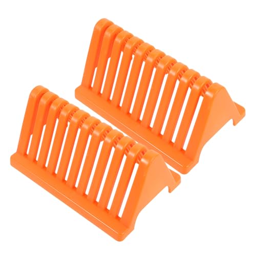 Unomor 2Pcs Microscope Slides Rack for Staining Storage Material Bright Convenient Organization for Laboratory Use for Experiments and Slide Management