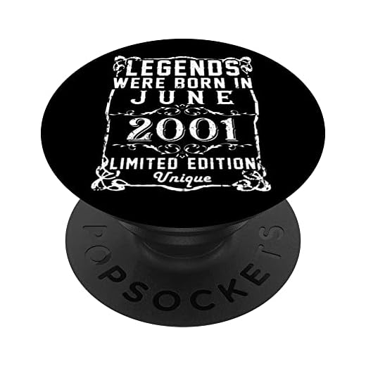 Cumpleaños Junio 2001 Edición Limitada Regalo Legend June PopSockets PopGrip Intercambiable