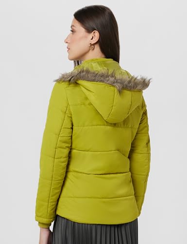 Image of Qube By Fort Collins Women's Medium-Length Bomber Jacket with Detachable Hood Stylish Winterwear for All-Day Comfort |Material: Nylon