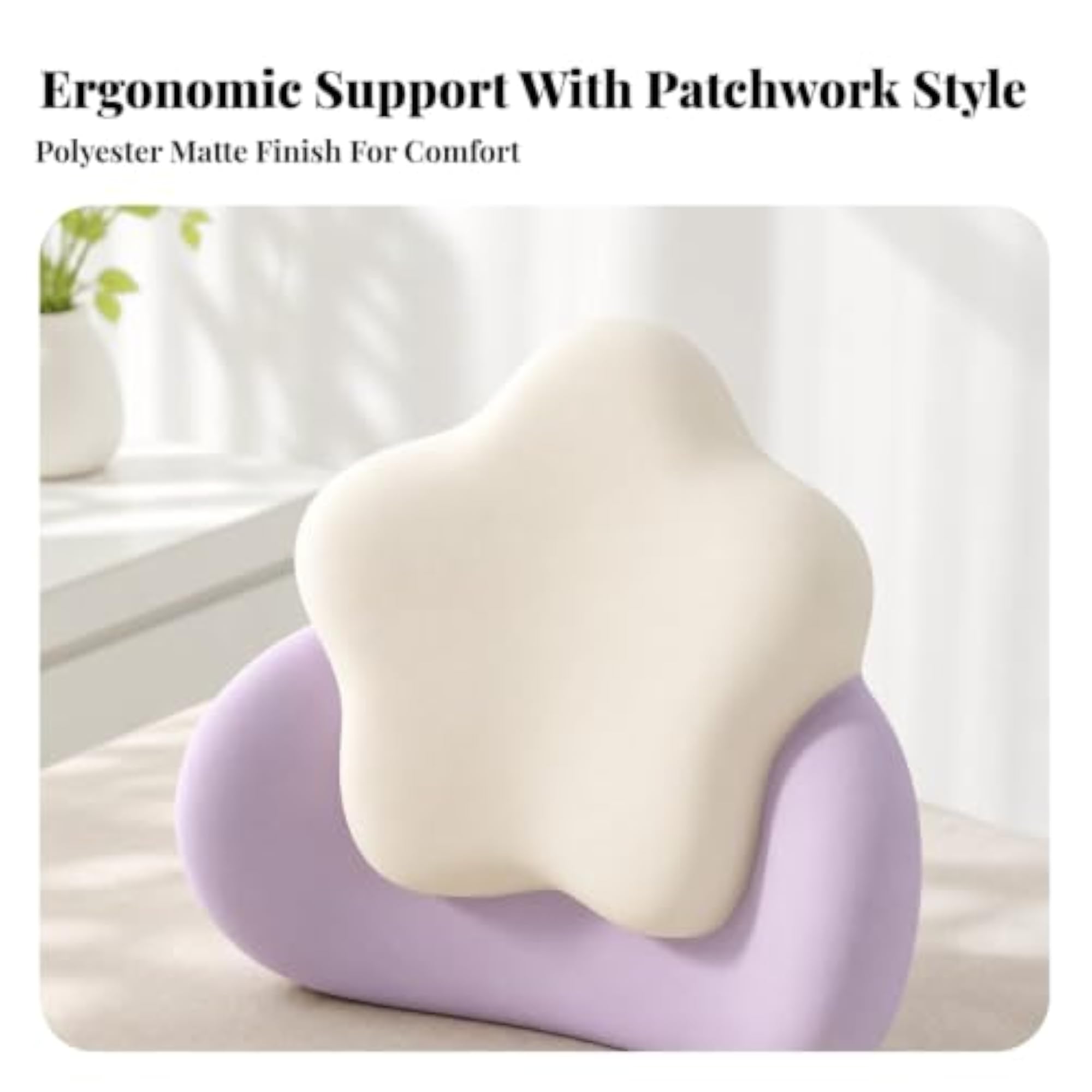 Ergonomic Memory Support Pillow, Breathable Back Cushion