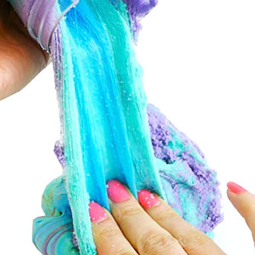 Todaies Beautiful Color Mixing Cloud Slime Jumbo, Squishy Putty Scented Stress Kids Clay Toy Jumbo Fluffy Floam Slime Stress Relief Toy Scented Sludge Toy Kids Adults (60ml, Bule)