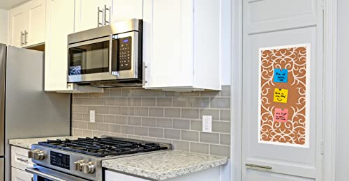 Gasaré, Extra Thick Cork, Board For Walls, Bulletin Board, Pin Board, Decorative, Solid Frame, Install Horizontal Or Vertical, For Home And Office, Push Pins Included, 23 X 12 Inches, White #TOP3