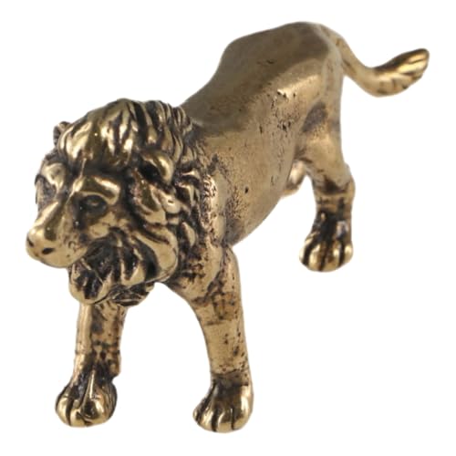 Figura de León de Latón Vintage Pequeña
