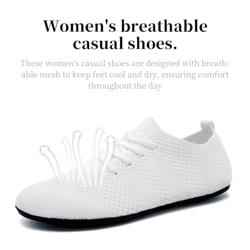 Womens Barefoot Yoga Shoes Non Slip Zero Drop Breathable Mesh Fashion Sneakers Foldable Minimalist Indoors Active Lifestyle Comfortable Lightweight Trainers White92