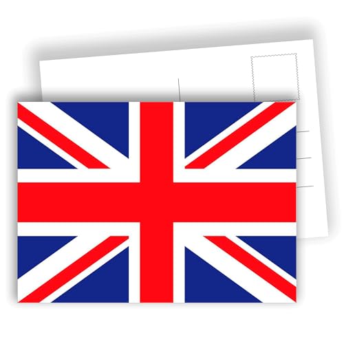 Edition Colibri Union Jack Postcards – Iconic British Flag Design – Great for London Lovers | Set of 10 Flat Cards (A6-4.1 x 5.8 in) – Writable back side