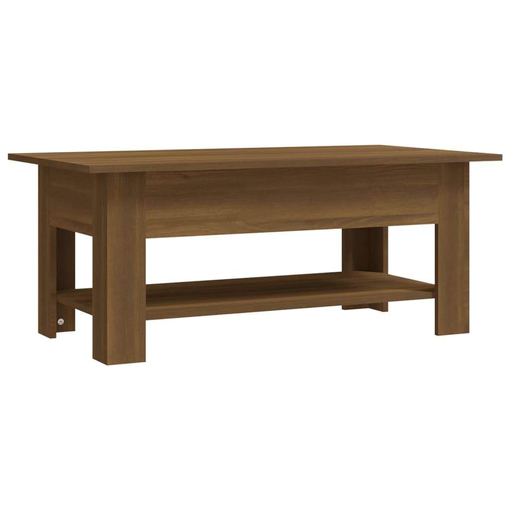Couchtisch Braun Eichen-Optik 102x55x42 cm Spanplatte