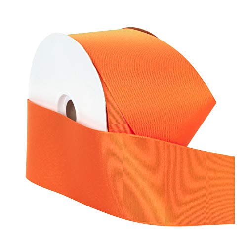 Berwick Offray 3" Grosgrain Ribbon, Torrid Orange, 50 Yards, 3\"ch x 50 Yard - Image 2