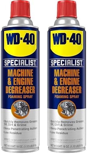 WD-40 Specialist Machine & Engine Degreaser Foaming Spray, 18 OZ (Pack of 2)
