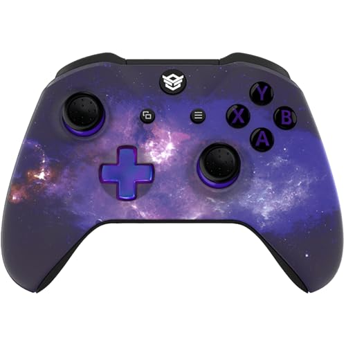 Image of HEXGAMING ULTRA ONE Wireless Controller for Xbox Series X & S, for Xbox One, for Windows 7 /8 /10-4 Remap Back Paddles - Hair Triggers - Interchangeable Thumbsticks - 6 Profiles - Mystic Nebula