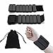 Juego de 2 Pesas de muñeca con Correa Ajustable para el Tobillo, para Ejercicio, en casa, Gimnasio, Caminar, Correr, Yoga, aeróbic, Pilates, con 1 Libra (Negro)