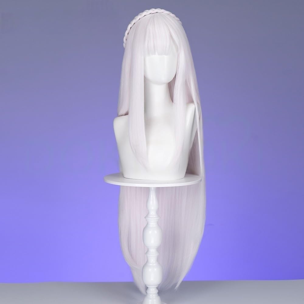 (エミリア - A) 小道具 耐熱かつら ウィッグ コスプレ 男女兼用 仮装 イベント クリスマス ハロウィン 学園祭 プレゼント