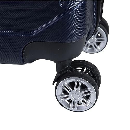 Mala de Bordo Em ABS Swiss Go Viena para Viagem Cadeado Integrado Rodas 360º Azul