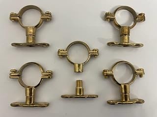 Brass Munsen Ring & Back Plate- Pack of 5 in 15mm, 22mm, 28mm, 35mm, 42mm or 54mm - TNJ Pipe Clips (15mm)
