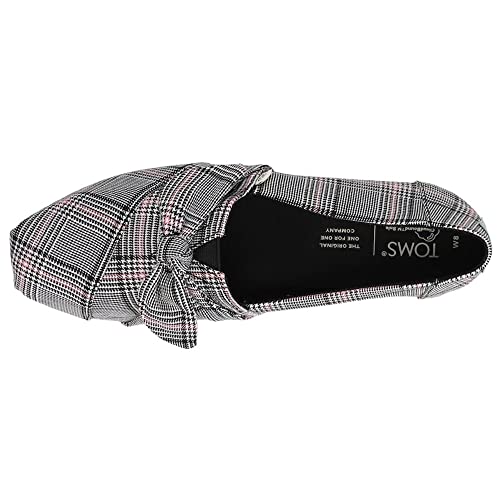 Toms Women's Alpargata Loafer Flat, Black Multi Plaid/Bow, 6 #TOP4