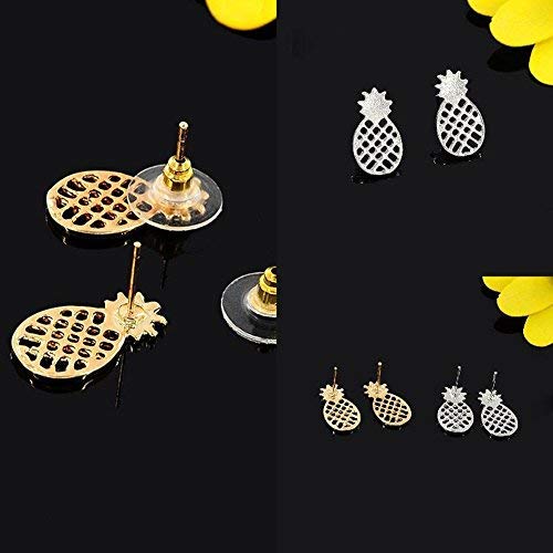 Fruitrosesummer Minimalist Decoration Tiny Cute Pineapple Stud Earrings For Women #TOP4