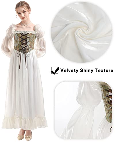 Image of NSPSTT Women Girls American Pioneer Colonial Dress Prairie Costume