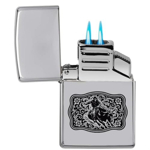 Encendedor soplete dual Rodeo cromo miniatura 1