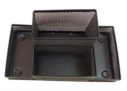 Kit Organizador para Escritório com 4 Partes Preto