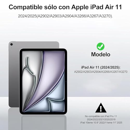 Funda para iPad Air con trackpad multitáctil y teclado Bluetooth extraíble 2