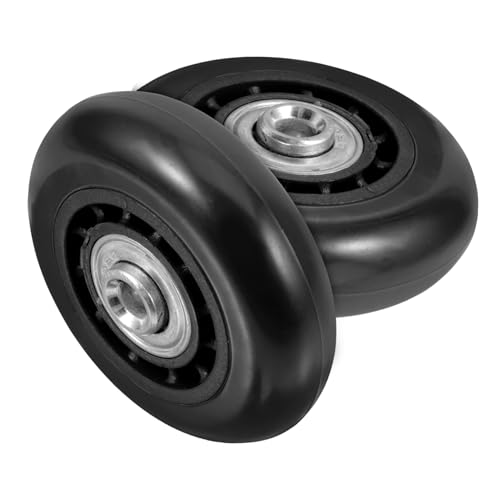 HAWILLOSCH 2個 スーツケース用静音キャスター車輪交換キット 耐久プラスチック 属製 万能修理用ラゲッジホイール 旅行鞄メンテナンスに