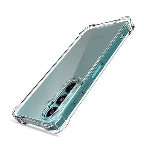 Image of Fashionury Clear Back Cover Case for Samsung Galaxy M17 5G /F17 5G /A17 /A17 5G | Anti-Yellow Acrylic Hard Back + Soft TPU Bumper | Shockproof 360 Protection | Slim Transparent Bumper Case (Clear)