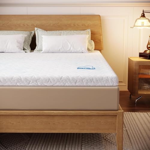 Wowttrelax Surmatelas 140 x 200, Surmatelas à Gel Mémoire de Forme, sur-Matelas pour Adulte Épaisseur 6 cm, Housse Amovible et Lavable, Hypoallergénique,...