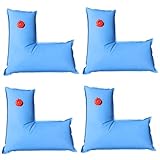 Buffalo Blizzard Blue 2 ft x 2 ft Corner Water Bag | 4 Pack | 22-Gauge Heavy-Duty Vinyl Material | Secures Winter Cover to Rectangular Swimming Pools