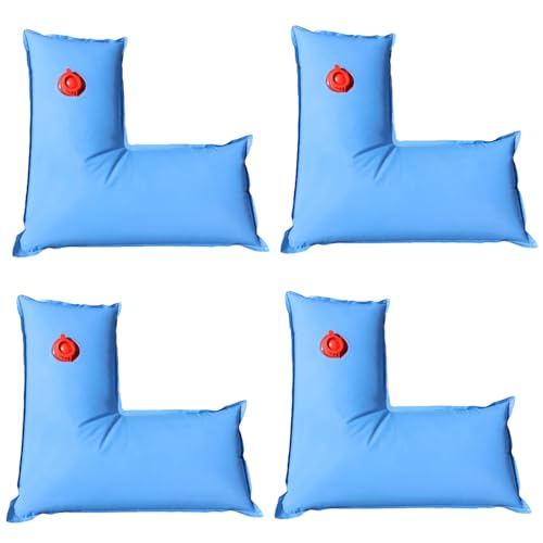 Buffalo Blizzard Blue 2 ft x 2 ft Corner Water Bag | 4 Pack | 22-Gauge Heavy-Duty Vinyl Material | Secures Winter Cover to Rectangular Swimming Pools