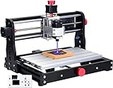 Kocriz actualización 2 en 1 3018 Pro fresadoras con 5,5w módulo láser azul, 3 ejes grabado laser engraving machine con 3 0.1m pomos, interruptor de límite, parada de emergencia, z sonda,300x180x450mm