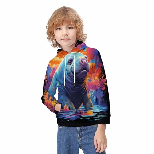 Sweatshirt Lamantins 3D parfait pour les journées d'hiver en famille