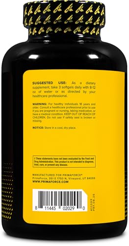 Primaforce CLA 2400 mg per Serving (180 softgels) - Max CLA - for Men and Women, Non-Stimulating, GMO Free & Gluten Free - Image 4
