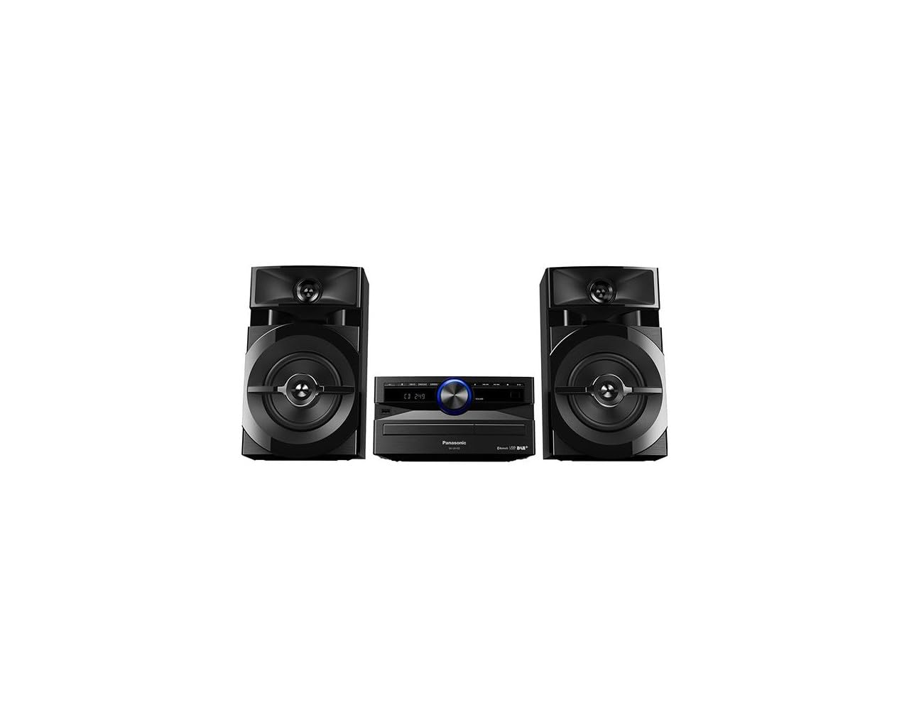 Panasonic SC-UX102E-K Mini chaine hifi DAB+ Bluetooth 300W Lecteur CD Radio FM/DAB/DAB+ Rythime D.Bass Bluetooth Port USB DJ Jukebox Design élégant et sobre, Noir, Version Française