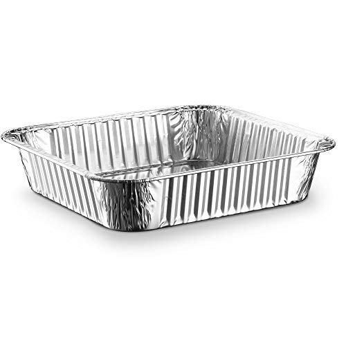 [100 Pack - 8"x8"] Propack Disposable Aluminum Foil Meal Prep Cookware Square Pans, Oven, Toaster, Grill, Cooking, Roasting, Broiling, Baking, Event, Take Out, Restaurant - Thumbnail 6