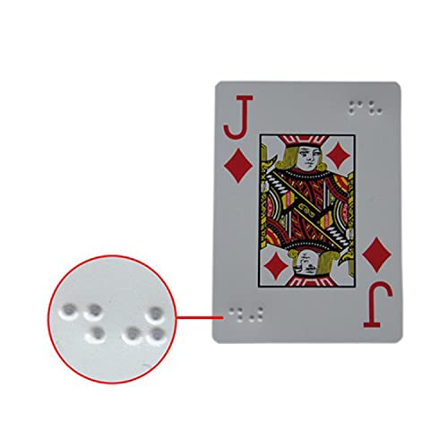 WANGCL Braille Spielkarten, Low Vision Poker Karten, IQ Spiele Puzzles Special for Blind – Bild 3