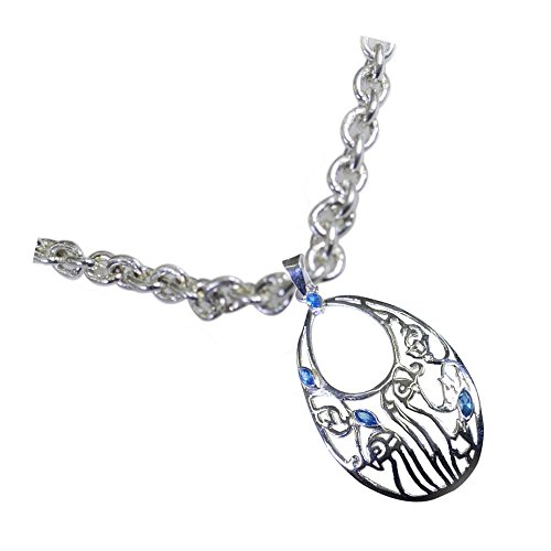 Collier en argent multi CZ et pendentif marquise multicolore pour filles